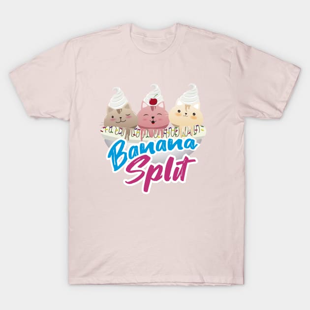 BANANA SPLIT SWEET CAT T-Shirt by HarlinDesign